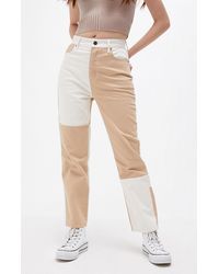 two tone corduroy pants