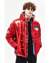 champion red bubble jacket