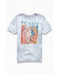 PacSun Tie-dyed Picasso Nudes T-shirt - Gray