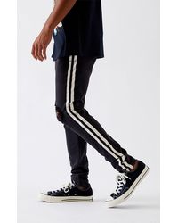 skinny jeans with stripe down the side mens