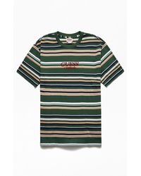 green striped guess shirt