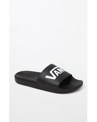 vans black sandals