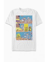 Fifth Sun Tom And Jerry Cards Comic T-shirt - White