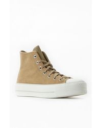 Converse Chuck Taylor All Star Lift Ripple Canvas High Top Women's Shoe in  Natural | Lyst