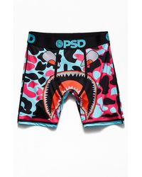 Blue PSD Underwear Mens Shark Week Athletic Boxer Brief