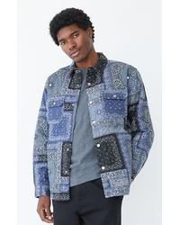 BDG Bandana Quilted Shirt Jacket in 