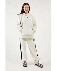 puma exclusive oversized organic cotton rainbow sweatshirt in black