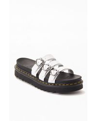 dr martens blaire slide flower