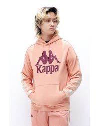 Kappa Cotton 222 Banda Hurtado Pullover Hoodie, Pink Grey Sliver Black for  Men - Lyst