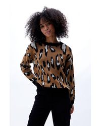 minkpink leopard sweater