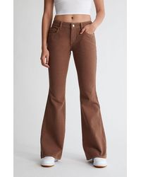 PacSun - Eco Brown Low Rise Flare Jeans - Lyst