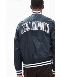 champion satin zip baseball jacket
