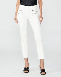 PAIGE - High Rise Edgemont Straight Jeans - Lyst