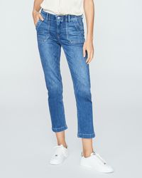 PAIGE - Mayslie Straight Jeans Ankle - Lyst