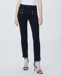 PAIGE - High Rise Edgemont Straight Jeans - Lyst