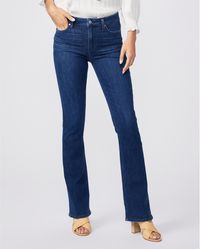 PAIGE - High Rise Manhattan Boot 32" Jeans - Lyst
