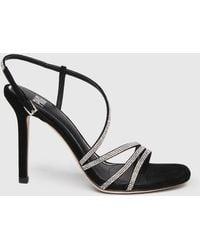 PAIGE - Savannah Sandal- Black Suede | High Heel Shoes (3"-4") | Size 9.5 - Lyst