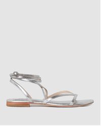 PAIGE Leather Darcy Sandal in White | Lyst