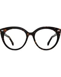 Pair Eyewear - Tortoise Rounded Cat-Eye Eyeglasses - Lyst