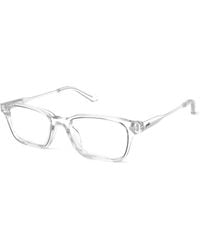 Pair Eyewear - Crystal Clear Acetate Metal Rectangle Eyeglasses - Lyst