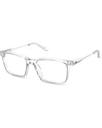 Pair Eyewear - Crystal Clear Acetate Metal Rectangle Eyeglasses - Lyst