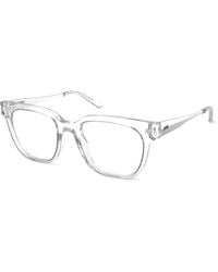 Pair Eyewear - Crystal Clear Acetate Metal Square Eyeglasses - Lyst