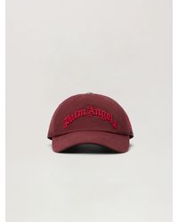 Palm Angels - Curved Logo Cap Burgundy - Lyst
