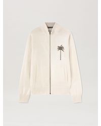 Palm Angels - Strickjacke Mit Palme Mann Off - Lyst