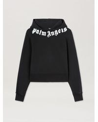 Palm Angels - Neck Logo Fitted Hoodie - Lyst