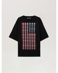 Palm Angels - Flames Flag Loose T-Shirt - Lyst