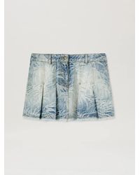 Palm Angels - Palms Jacq Pleated Dnm Skirt Medium - Lyst