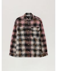 Palm Angels - Curved Logo Coated Checkshirt - Lyst
