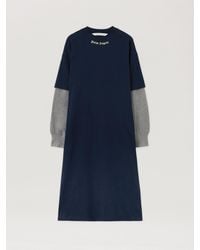 Palm Angels - Curved Logo Layered Dress Dark - Lyst