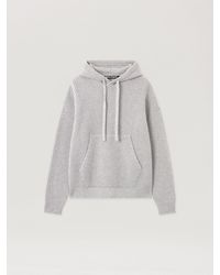 Palm Angels - Curved Logo Rib Knit Hoodie Melange - Lyst