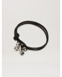 Palm Angels - Leather Cord Monogram Bracelet - Lyst