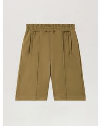 Palm Angels - Back Curved Logo Track Shorts Army - Lyst