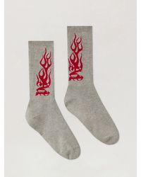 Palm Angels - Flames Jacquard Socks Melange - Lyst