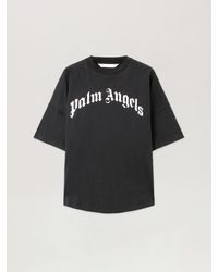 Palm Angels - Curved Logo Over Tee - Lyst