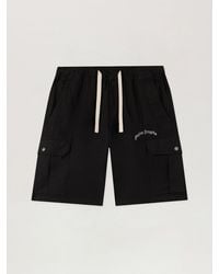 Palm Angels - Curved Logo Loose Cargo Shorts - Lyst
