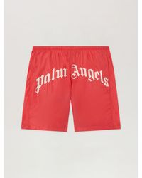 Palm Angels - Curved Logo Swimshorts - Lyst