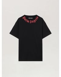 Palm Angels - Neck Logo T-Shirt - Lyst