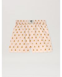 Palm Angels - Mini Bear Monogram Shorts Soft - Lyst