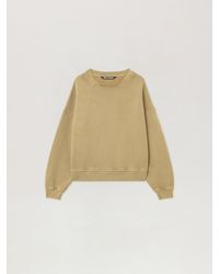 Palm Angels - Curved Logo Loose Collar Crew Army - Lyst