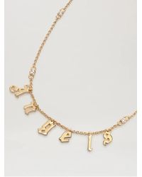 Palm Angels - Angels Logo Strass Necklace - Lyst