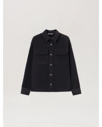 Palm Angels - Classic Logo Corduroy Overshirt Anthracite - Lyst