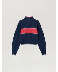 Palm Angels - Classic Logo Half-Zip Sweatshirt - Lyst
