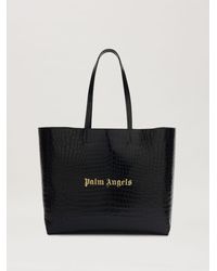 Palm Angels - Crocodile-Embossed Leather Tote Bag - Lyst