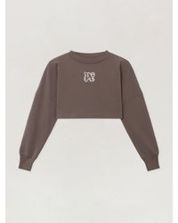Palm Angels - Classic Logo Crop Top Dark - Lyst