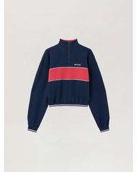 Palm Angels - Classic Logo Half-Zip Sweatshirt - Lyst