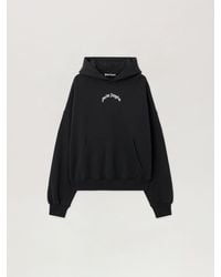 Palm Angels - Curved Logo Loose Hoodie - Lyst